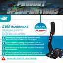 CNRAQR PC Racing Game USB Handbrake for 16Bit SIM for Racing Games, Compatible with G27 G29 G923 T500 T300 Simulate Linear Handbrake-Excluding Installation Bracket(Only PC System)