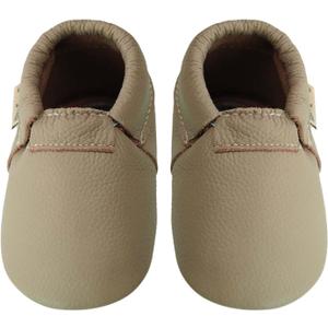 Baby Shoes with Suede Sole, Soft Leather Anti Slip Crib Walking Baby Shoes Suitable for Indoor First Walking