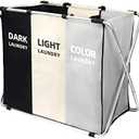 180L Large Laundry Basket, Freestanding Laundry Hamper, Collapsible Tall Clothes Hamper with Handles for Clothes Toys in the Dorm & Family Closet Storage Container and Organizer (1-Pack)