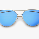 zeroUV Oversize Metal Frame Thin Temple Color Mirror Flat Lens Aviator Sunglasses 62mm