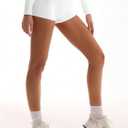 SweatyRocks Women's High Waisted Biker Shorts Tummy Control Yoga Workout Gym Shorts White, Medium