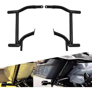 Saddle Bag Guards Crash Bars Tip Over Saddlebag Crash Bar Fit for Harley Electra Glide FLHT Street Glide FLHX Road Glide FLTRX Road King FLHR Ultra Limited CVO 2009-2025 Heavy-Duty Steel