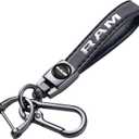 TACOMA Genuine Leather Car Keychain for Dodge RAM 1500 2500 3500 Key Chain for Men and Women Family Present Key Ring Accessories (Black)