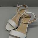 DREAM PAIRS Women's Open Toe Ankle Strap Low Block Chunky Heels Sandals Party Dress Pumps Shoes (7 Wide)