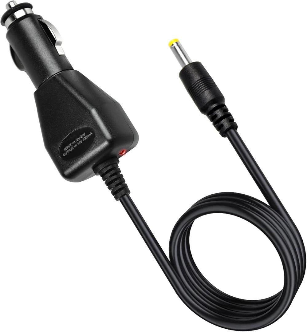 DC 12V Car Charger for Portable DVD Player, Replacement Car Cigarette Lighter Adapter Power Cord for Sylvania/DBPOWER/UEME/HDJUNTUNKOR/DRJ Portable DVD, 6ft Extra Long (12V - 24V in)