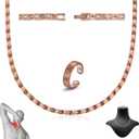 Copper Necklace for Women, with 99% Solid Pure Ring Ultra Strength Magnets, Adjustable New Slim and Lightweight
