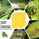 Qualirey 100 Pcs 6 x 8 Inch Sticky Traps for Plant Double Sided Sticky Trap for Gnats with Twist Ties Fly Traps for Fruit Insect Fungus Bugs Indoor Outdoor (Yellow)
