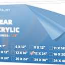 CALPALMY (2-Pack) 12 x 24 Clear Acrylic Sheet Plexiglass  1/8 Thick; Use for Craft Projects, Signs, Display Cases, Sneeze Guard and More; Cut with Cricut, Engraver, Power Saw or Hand Tools