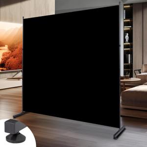 Room Divider 6FT Single Panel Privacy Screen, 71'' Wide Fabric Indoor Room Divider Wall Divider for Room Separation, Portable Room Partitions and Dividers Freestanding Temporary Wall Room Separators (Black)