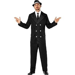 fun shack Gangster Costume Men - 1920s Roaring 20s Adult Gangster Outfit - Vintage Style Costume for Parties, Size L