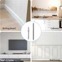 200PCS Double-Head Skirting Thread Nail, Invisible Screws & Specific Sleeve Tool, Hidden Nails for Trim, Double Sided Nails for Seamless Skirting Thread with Solid Wood Baseboard