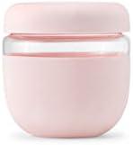 W&P Porter Seal Tight Glass Lunch Bowl Container w/Lid Blush 24 Ounces Leak & Spill Proof, Soup & Stew Food Storage, Meal Prep, Airtight, Microwave and Dishwasher Safe, BPA-Free Glass