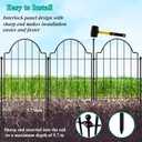 Decorative Garden Fences 17in x 26.9ft, 26 Pack Outdoor Fencing Animal Barrier Dog Border, Metal Wire Fence Panels for Garden Decor, Flower Bed Edging Borders for No Dig Patio Yard