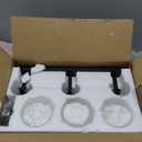 Modern Crystal Bathroom Light Fixtures, 3 Light Black Farmhouse Vanity Lights, with Crystal Glass Shade, Industrial Bathroom Lighting Fixtures Over Mirror Wall Light for Bedroom Living Room