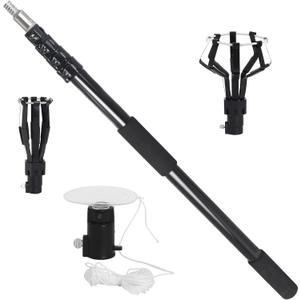 Femitu 18FT Reach Light Bulb Changer for High Ceilings with Telescopic Extension Pole3-12FT Light Bulb Extension Pole Changer with Baskets and Suction Cup for High Ceilings and Recessed Lights