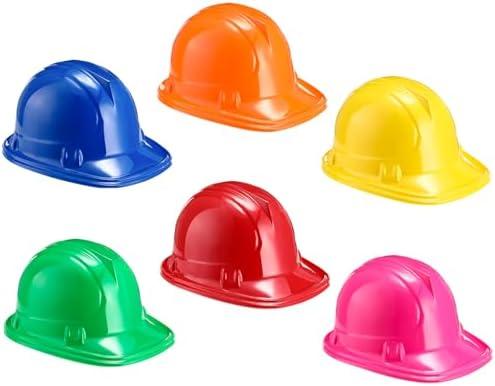 Gejoy Construction Party Hats Bulk Plastic Construction Hard Hat Suitable for Worker Costume Role Playing Birthday Supplies