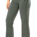 28"/30"/32"/34" Inseam Women's Bootcut Yoga Pants Long Bootleg High-Waisted Flare Pants with Pockets, (Sage, Large)