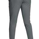 Men's Golf Dress Pants 30" Inseam Stretch Skinny Tapered Lightweight Breathable Chino Trousers with Pockets (Gray, M)