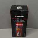 Mueller Personal Blender for Shakes and Smoothies with 15 Oz Travel Cup and Lid, Juices, Baby Food, Heavy-Duty Portable Blender & Food Processor, Red