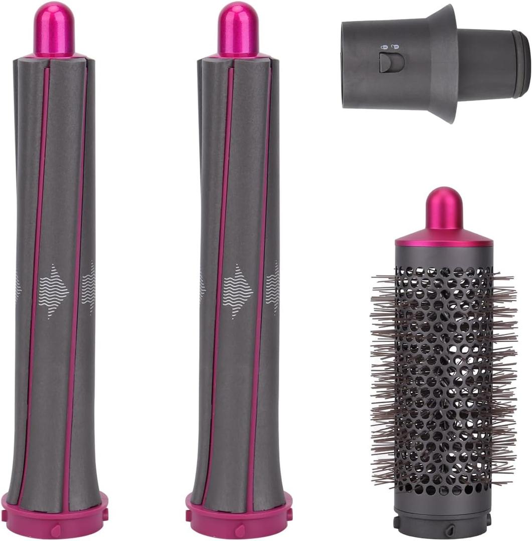 Hair Curling Iron Barrel Attachments: Long Hair Curling Barrels Styler with Adaptor for Dyson Airwrap Hair Dryer, Styler Iron Attachment Parts Hair Tool