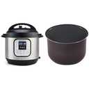 Instant Pot Duo Mini 7-in-1 Electric Pressure Cooker, Sterilizer, Slow Cooker, Rice Cooker, Steamer, Saute, Yogurt Maker, and Warmer, 3 Quart, 11 One-Touch Programs & 3 Quart Ceramic Cooking Pot