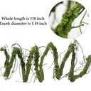 118 inch Big Artificial Green Tree Branches Ivy Grapevine Garland Fake Tree Trunk Wall Door Hanging Plants Twigs Moss for Garden Home Wedding Outdoor Jungle Leaves Room Decoration