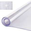 VEVOR Plastic Table Cover, 42 x 72 Inch 2.0 mm Thick Clear Rectangle PVC Desk Mat Protector, Waterproof & Easy Cleaning Desk Pad Tablecloth, for Office, Dresser, Dining Room, Night Stand