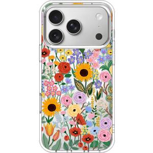 MOSNOVO for iPhone 17 Pro Case | Compatible with Magsafe | Military Grade 6.6ft Drop Tested | Camera Control | Clear with Blossom & Bloom Design