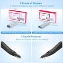 Electric Stapler for Desk Value Pack, 45 Sheet Capacity, Includes 1500 Staples & Staple Remover, No-Jam, Faster Stapling, AC Adapter Powered, Black