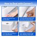 White Caulk Tape Self Adhesive Waterproof 1.97" x26.25Ft, Bathroom Peel & Stick Caulking Tape for Floor Tile Corner Trim & Shower, Toilet Bathtub Caulking Sealant Strip for Kitchen, Countertop, Sink