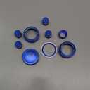 for Honda Civic Accessories 2026 2025 2022-2024 for CRV 2026 2025 2024 2023 for Acura Integra 2025 2024 2023 Hazard Light, AC Knob Cover, Air Vent, Radio, Push Start Button Cover Ring 11Pcs (Blue) (9-inch screen)