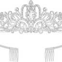 Tiara Crown for Women, Queen Tiaras for Bridal, Birthday, Prom, Quinceanera, Pageant, Party, Wedding