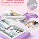 Firbon 12" Guillotine Paper Cutter with Hidden Ruler, Compact Heavy Duty 12-Sheet Capacity Trimmer for Cardstock, Photos, Scrapbooking, Office, Classroom, Studio (Purple)