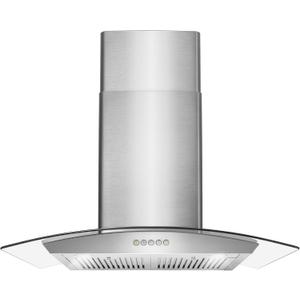 COSMO COS-668A750 30 in. Vista Collection 380 CFM Ducted Wall Mount Range Hood, Button Controls, LED Lights, Stainless Steel