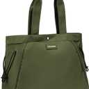 molshine Large Hobo Totes Handbag, Nylon Side Cinch Shopper Bags Shoulder Satchel for Workout Beach Travel Women Lady Model (Army Green)