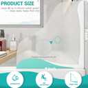 Shower Splash Guard, Splash Guard for Bathtub, Shower Water Guard with Adjustable Silicone Base, Large Water Barrier, Frosted Acrylic & Silicone Base, for Tub, Sinks, Washbasin 11in11in