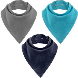Baby Noah Adult Drool Bib for Special Needs, 3 Pack Large Elderly Bandana, Teen Bib for Women Men, Soft Absorbent Set for Kid - Standard