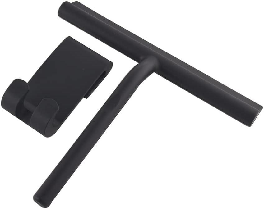 Silicone Squeegee with Hook,Shower Door Squeegee, for Mirror, car, Window, Tile and Shower Glass Door Cleaner Tool (9 inch Black)