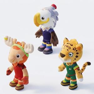 EOHX 2026 World Cup Mascot Plush Toys, 12 Inch Soft Stuffed Animal Set, Merchandise for Kids, Football Fans Gift, Party Favors, Room Decor
