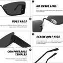 Retro Cat Eye Square Sunglasses for Women Trendy Metal Frame Vintage UV400 Protection FZN901