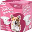 Disposable Dog Diapers, Female Dog Diapers for Heat Cycle Protection, Super Absorbent & Adjustable, for Excitable Urination, Incontinence & Potty Training, Medium, 10 Count
