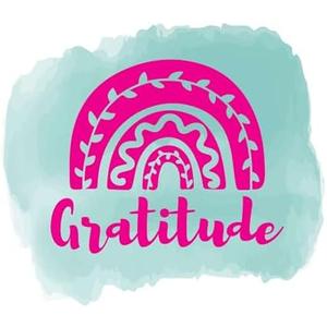 Girls Gratitude Beautiful Quote Wall Decal Decoration Cute Boho Patterns Design Beautiful Rainbow Lasts Years and Easily Removable - Size: 40 in(W) x 36 in(H)