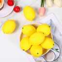 MAQUITA 25 Artificial Lemons Artificial Fruits Fake Lemons Lifelike Lemonade Simulation Party Kitchen Table Summer Decorations Vase Filler Photographic Props