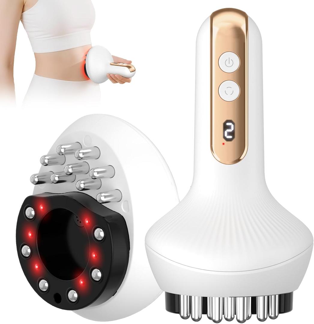 Lymphatic Drainage Massager & Anti Cellulite Massage Tool, New Smart Cupping Massager, Helps Reduce Stretch Marks & Cellulite，for Belly, Arms & Legs, Body Sculpting Machine with Heat & Vibration