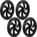 4 Sets Replacement Wheelchair Wheels for Walkers 7.5 Inch Wheelchair Front Wheels Anti Slip Walker Rubber Replacement for Stroller Casters Rollers Accessories