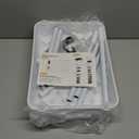 Sywhitta 3-Tier Plastic Rolling Utility Cart with Handle, Multi-Functional Storage Trolley for Office, Living Room, Kitchen, Movable Storage Organizer with Wheels, White