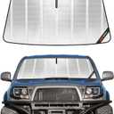 Pigenius Windshield Sun Shade for Toyota Tacoma 2005-2015. Full Coverage Rearview Mirror Shade for Ultimate Protection