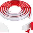 79in Flexible Quarter Round Molding, 0.5" W x 0.5" H White Self Adhesive Molding Trim for Wall, Peel and Stick Rubber Molding, Baseboard Molding Trim for Wall Edge Corner Countertop