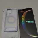 TORRAS Strong Magnetic & Seamless Stand for Samsung Galaxy S25 Ultra Case, Fit for MagSafe, Mil-Grade Drop Protection, Kickstand for Samsung Galaxy S25 Ultra Case, Translucent Back/Silverblue Edge