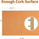 Maxtek Large Cork Board 48 x 36 in, Bulletin Board for Walls, 4'x 3' Extra Aluminum Framed Corkboard, Foldable Wall Mounted Pin Memo Notice Cork Board for Office, Home Wall Display, 48x36 Inches Silver